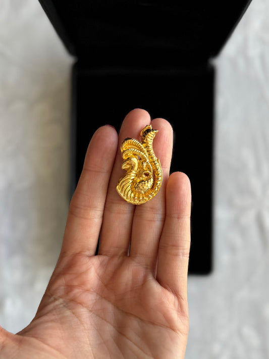 Gold Plated Peacock Hairclip (SINGLE PIECE)