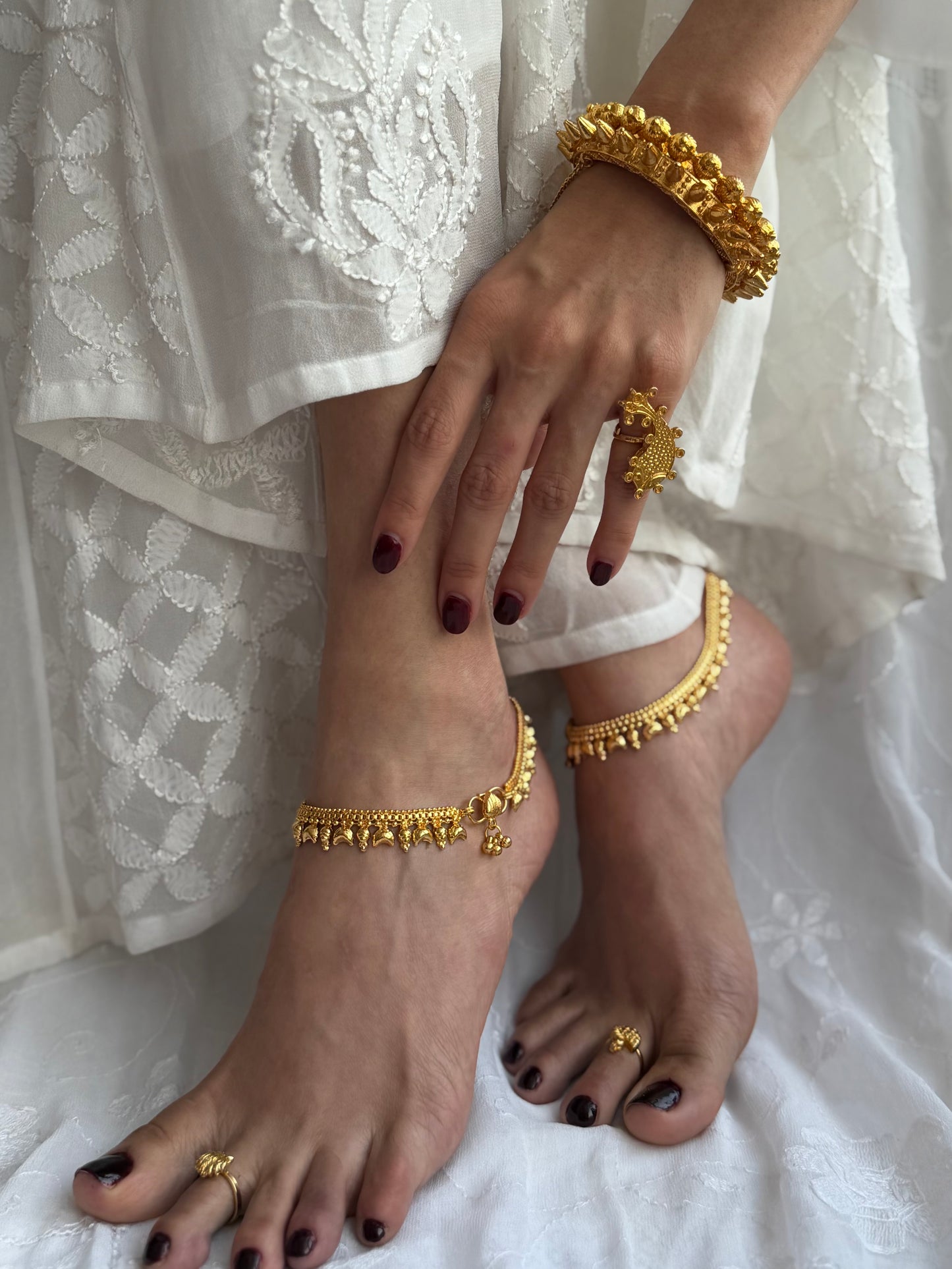 Gold Plated Minimalistic Anklets