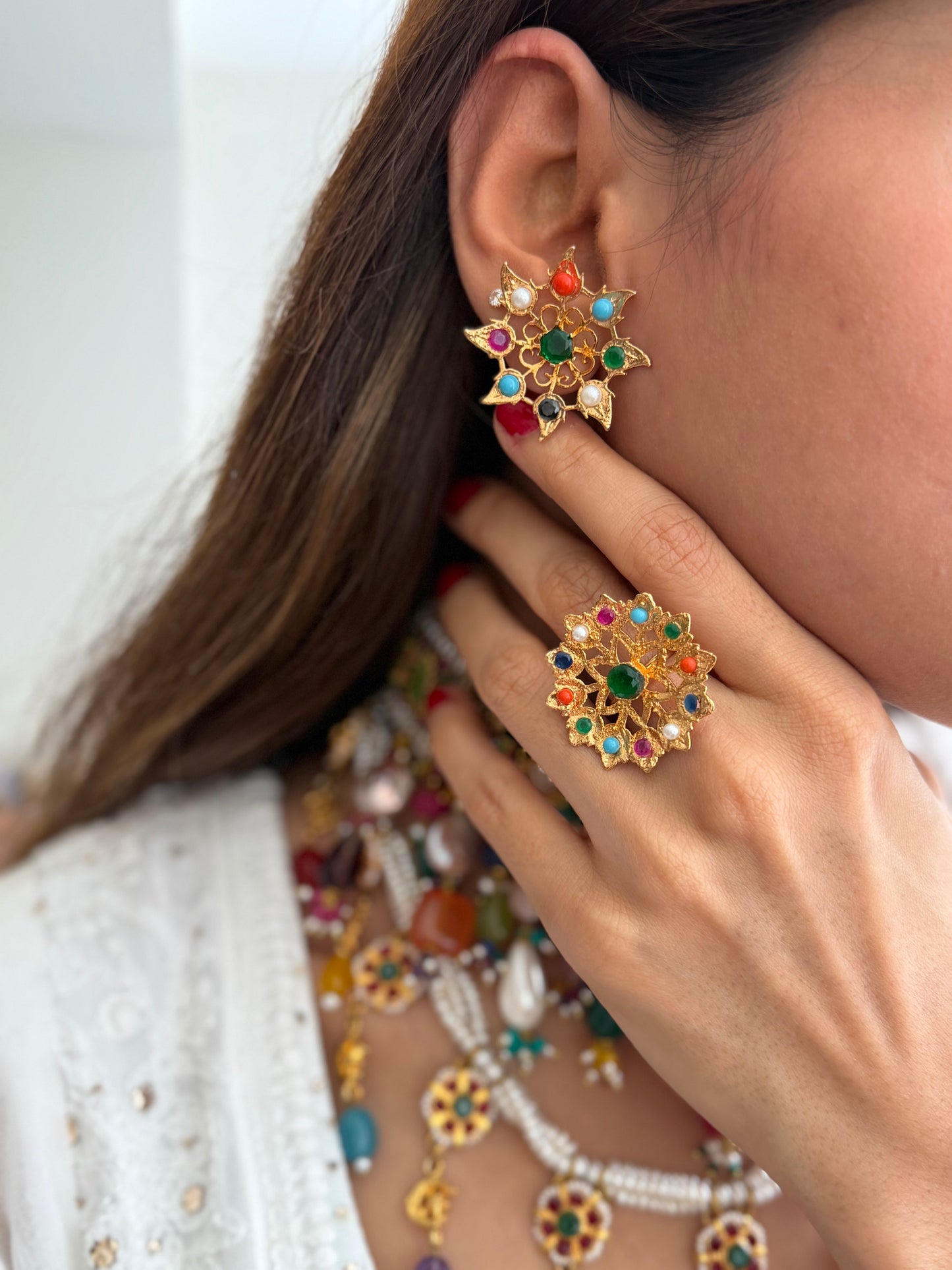 Gold Plated Basant Studs