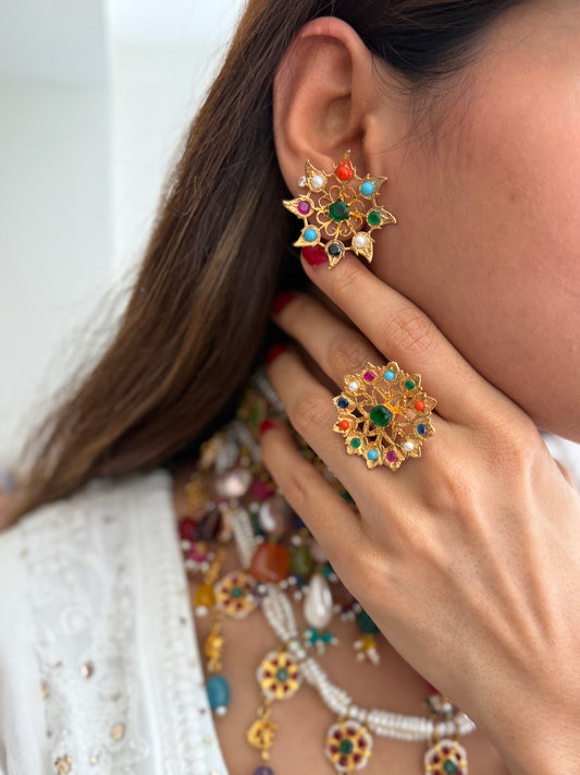 Gold Plated Basant Studs