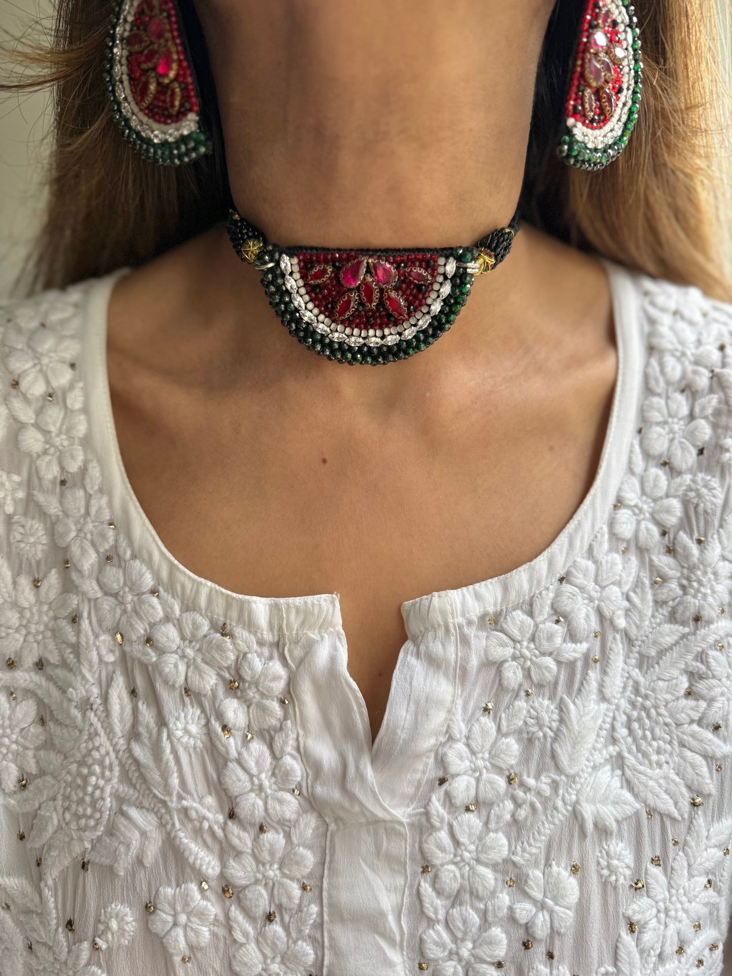 Handmade Zardoozi choker