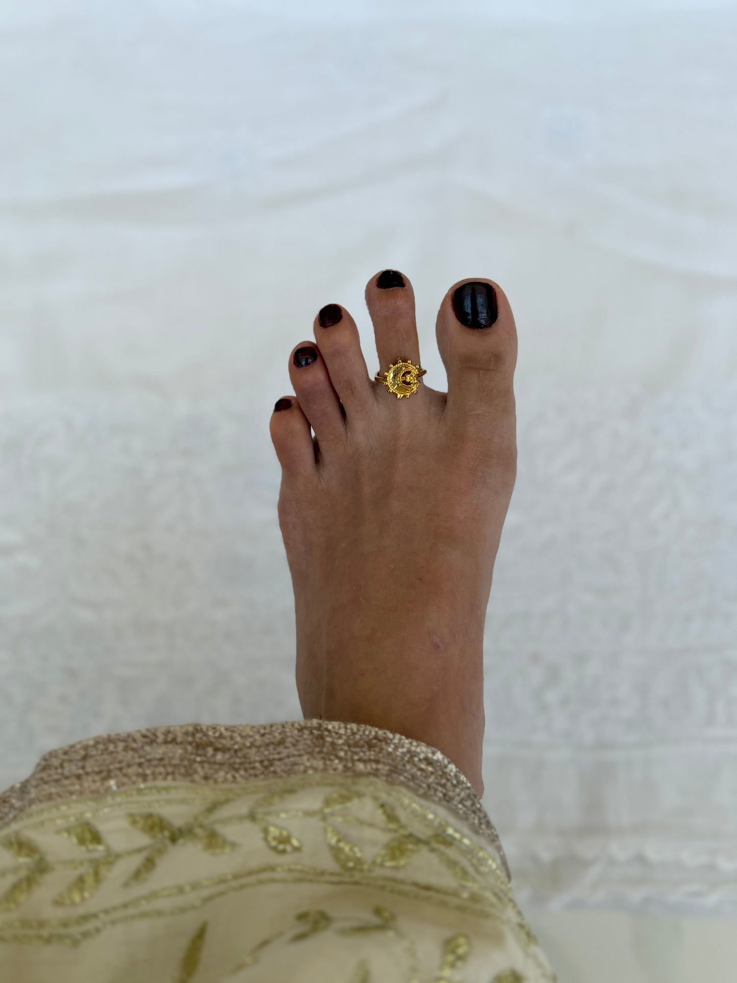 Gold Plated Chandtara Toe Ring