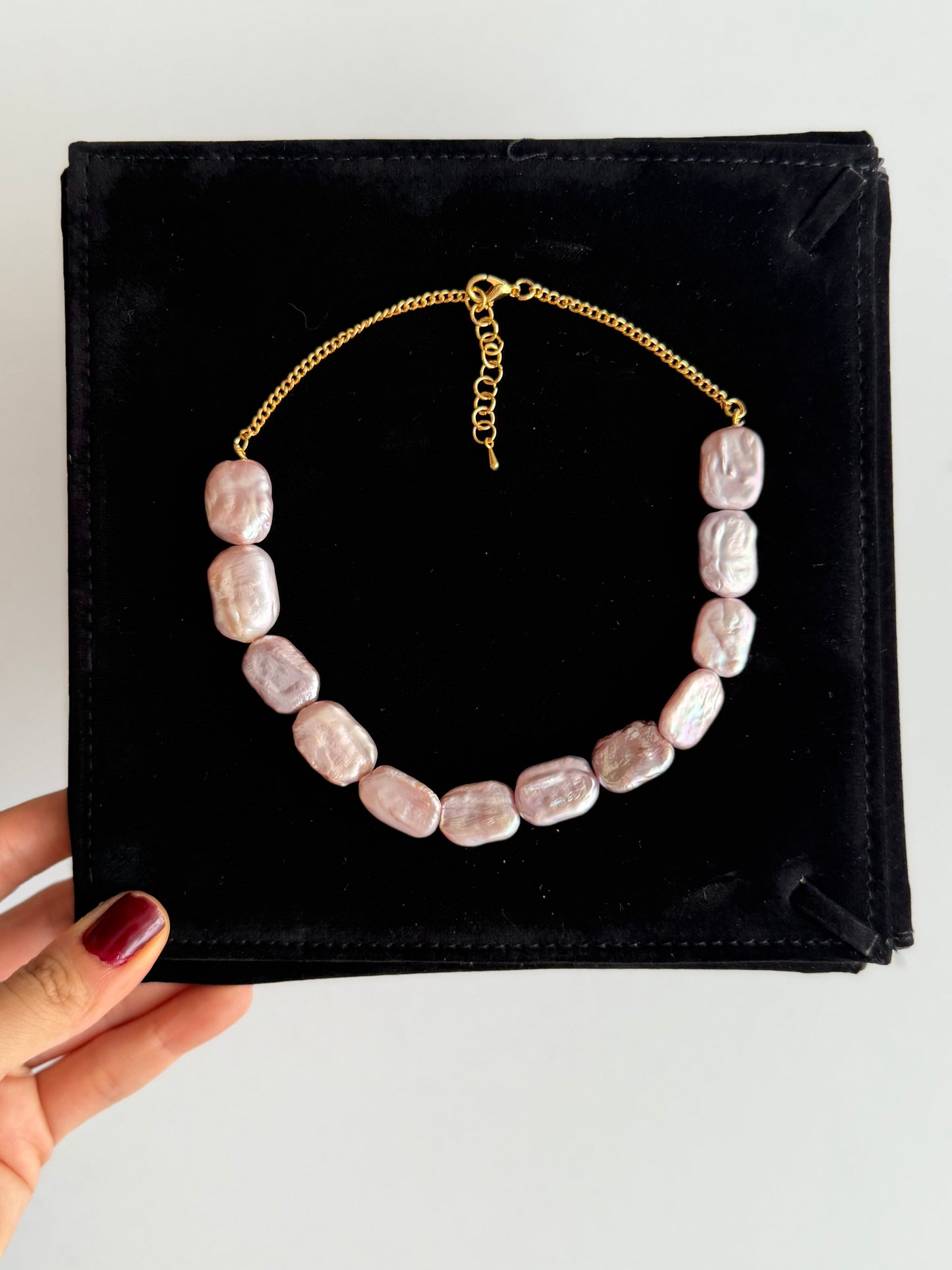 Real Fresh Water Pearl Square Choker