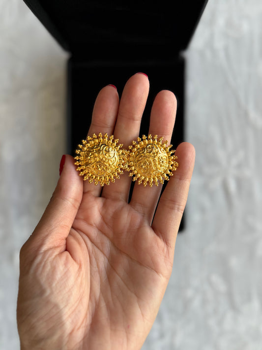 Gold Plated Round Hairclip (SINGLE PIECE)