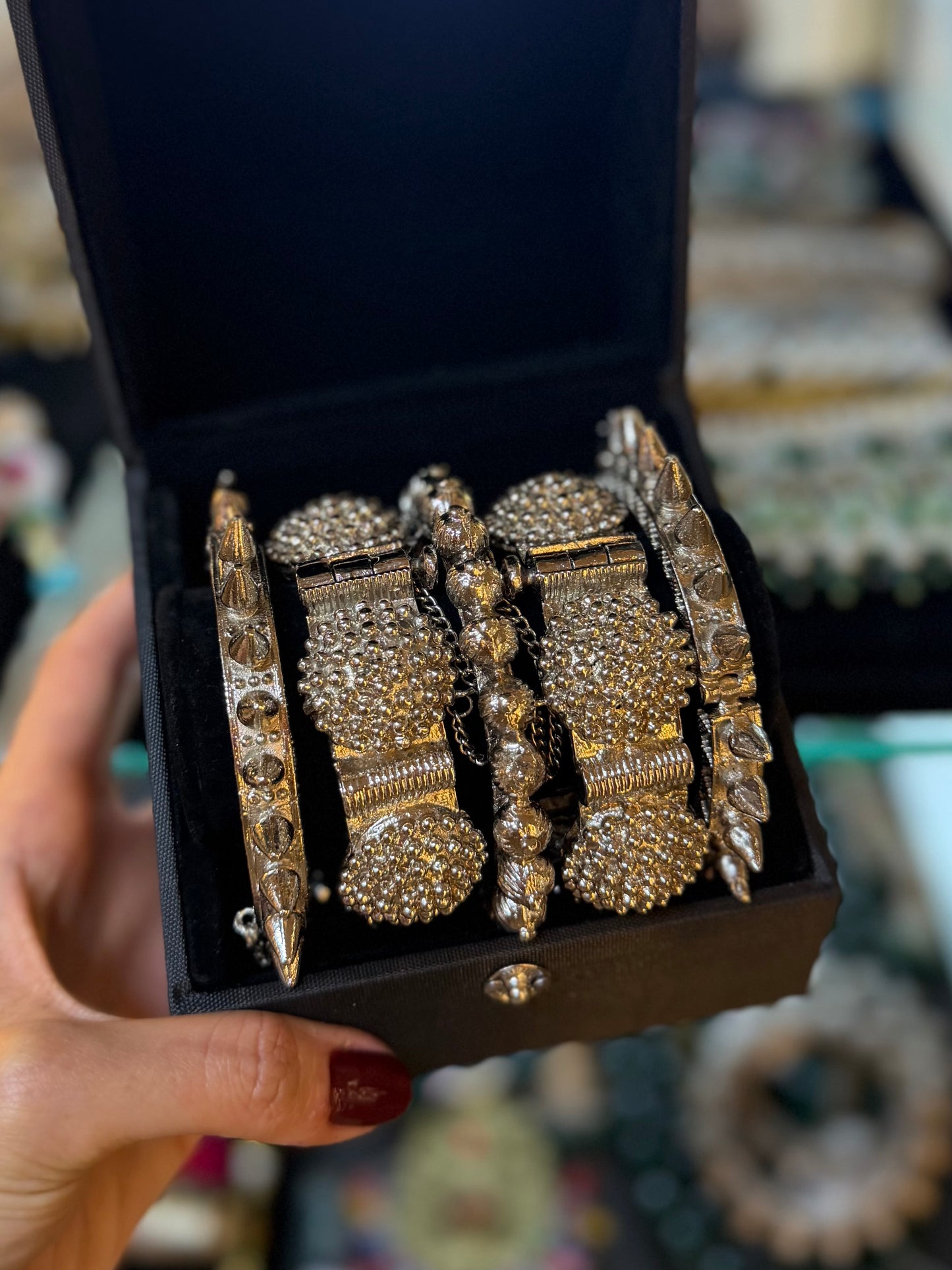 Silver plated Kada set