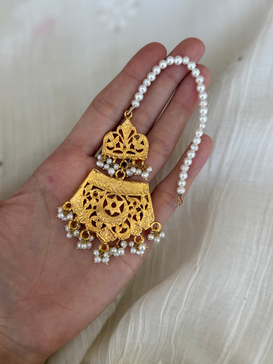Gold Plated Teeqa with Pearls