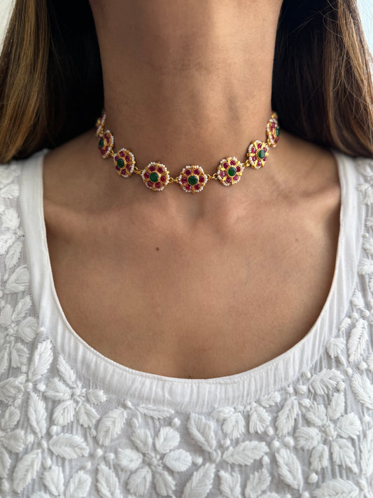 Gold Plated Meenakaari Choker