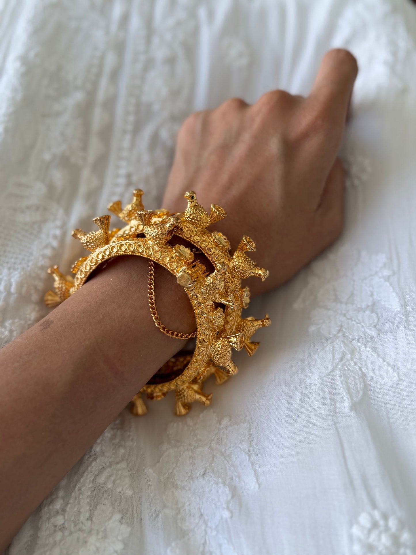 Gold Plated Bird Kada ( pair )