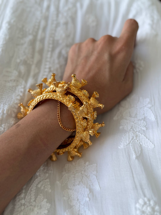 Gold Plated Bird Kada ( pair )