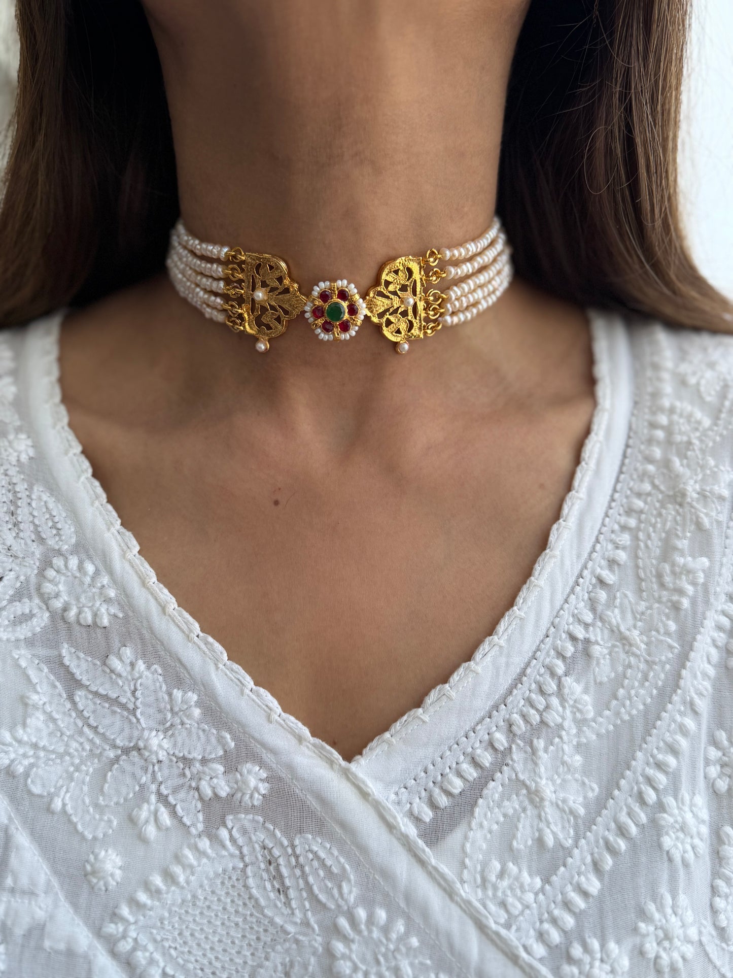 Real Freshwater Pearl Meena Mehrab Choker