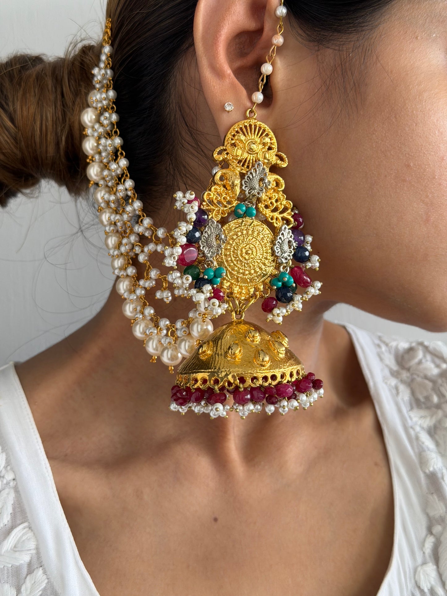 Gold Plated Saharas with Jhumke