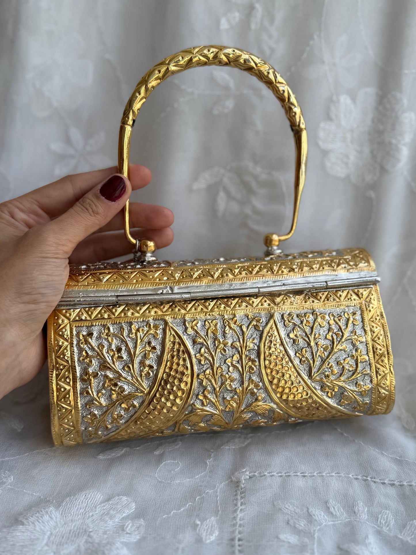 Gold and Silver Plated Chandni Clutch