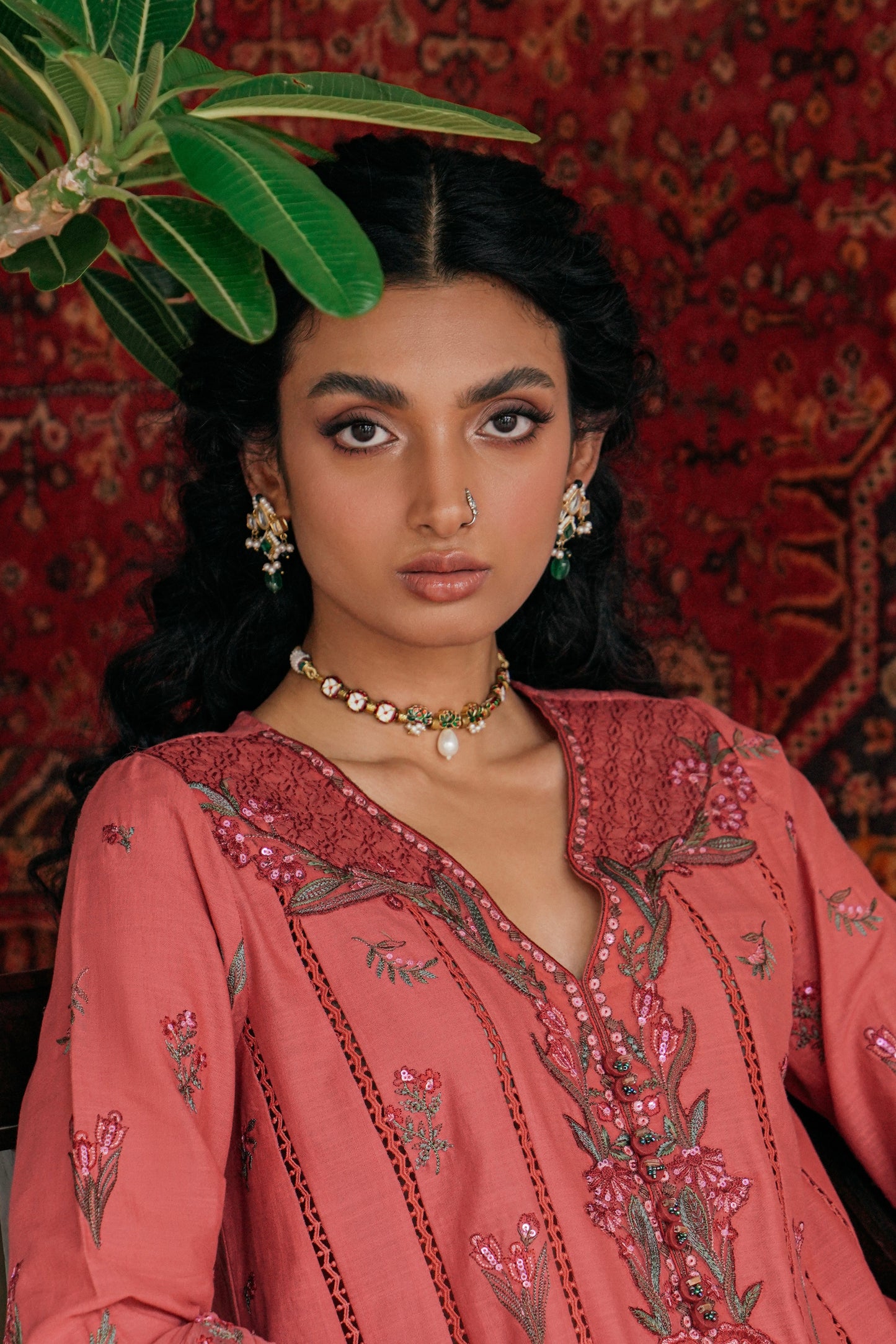 Indian Meena Lotus Choker