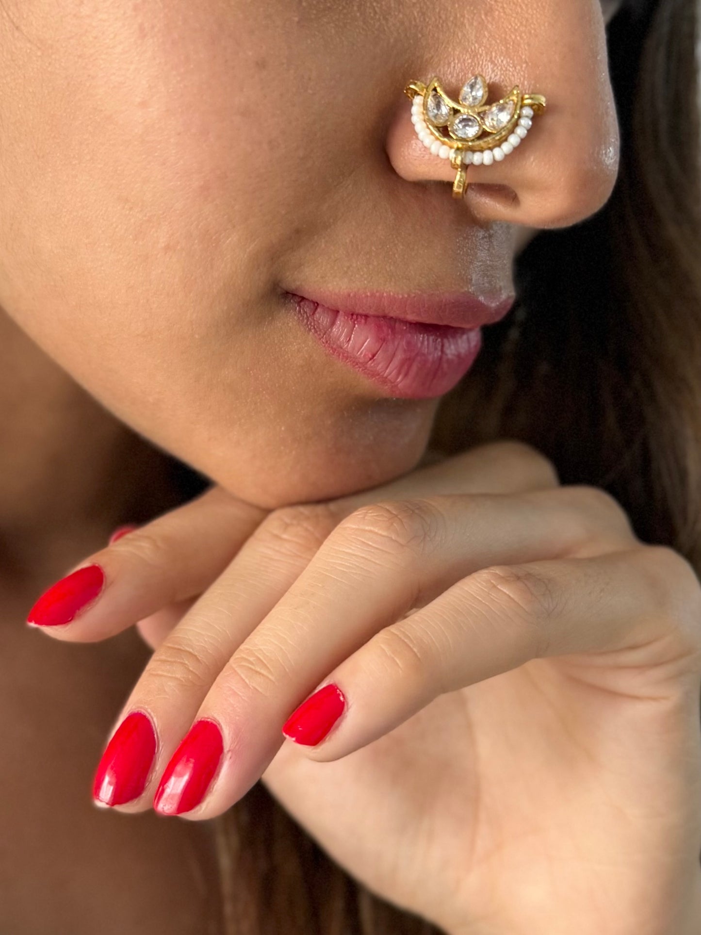 Gold Plated Chandtara noseclip