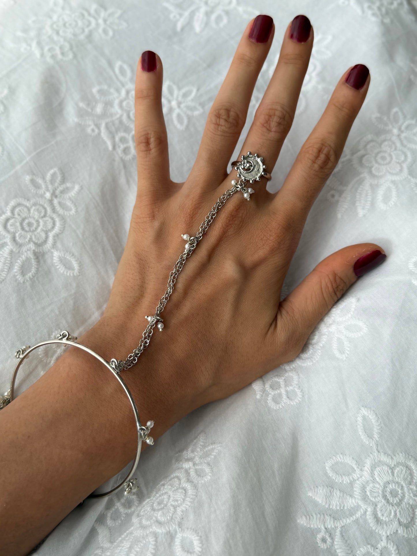 Silver Plated Minimalistic Hand Accessory (single piece)