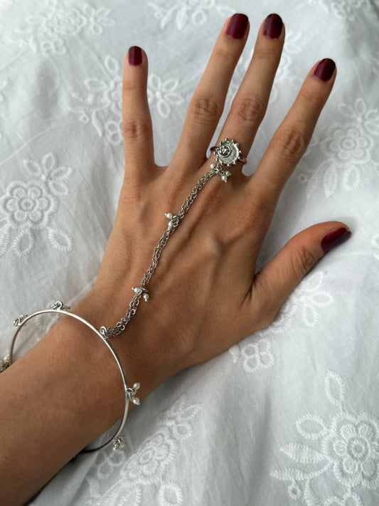 Silver Plated Minimalistic Hand Accessory (single piece)