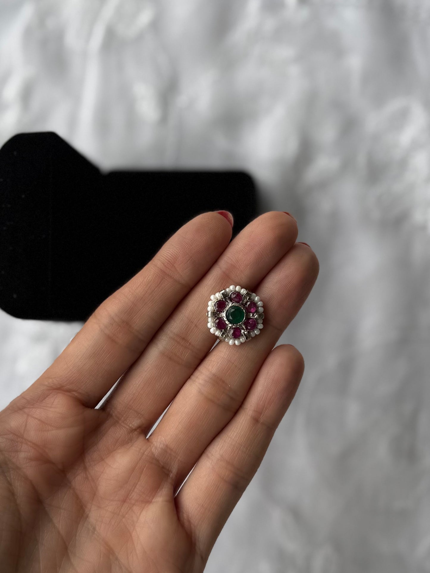 Silver Plated Floral Noseclip