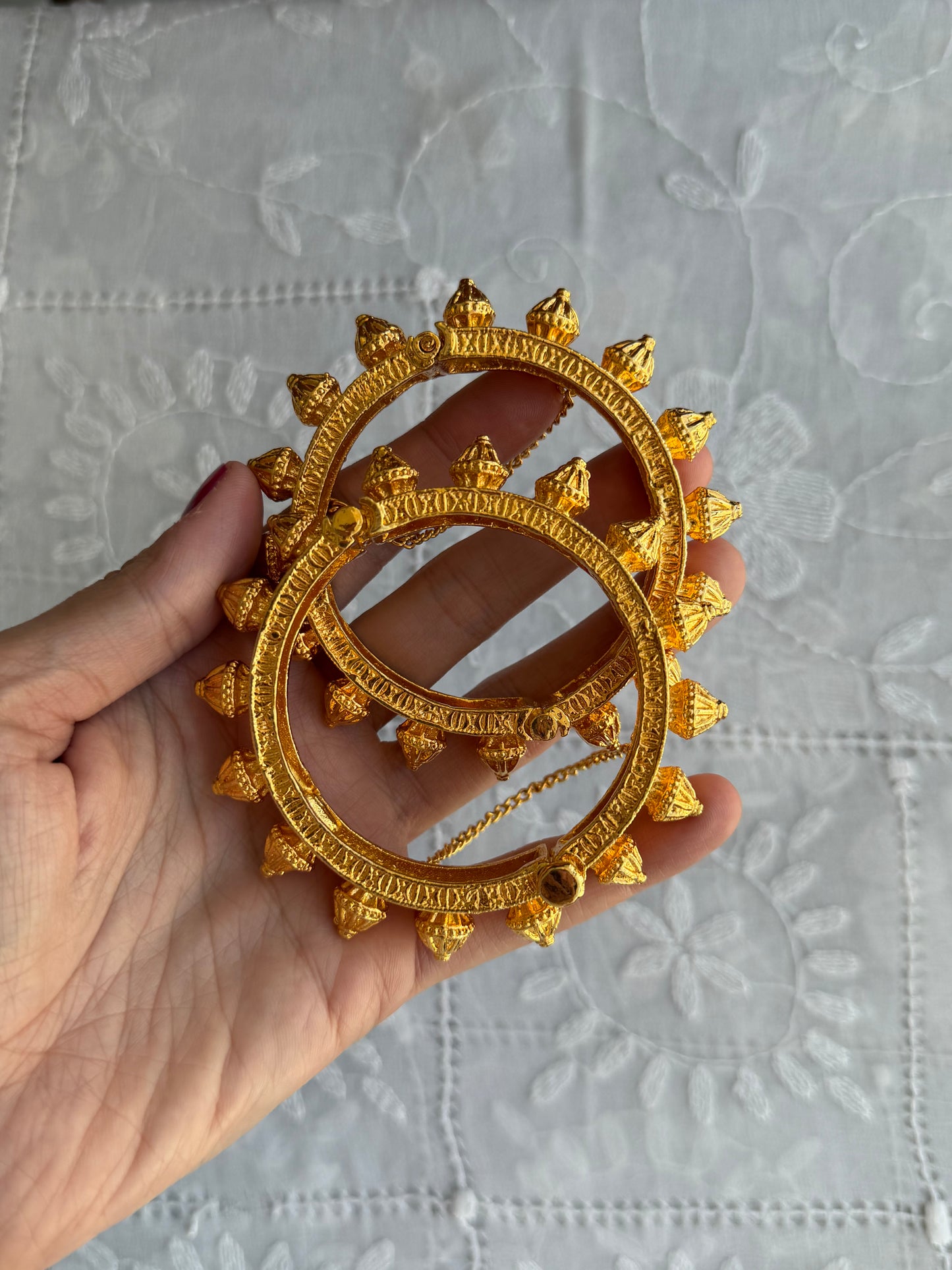 Gold Plated matar Kadey (pair)