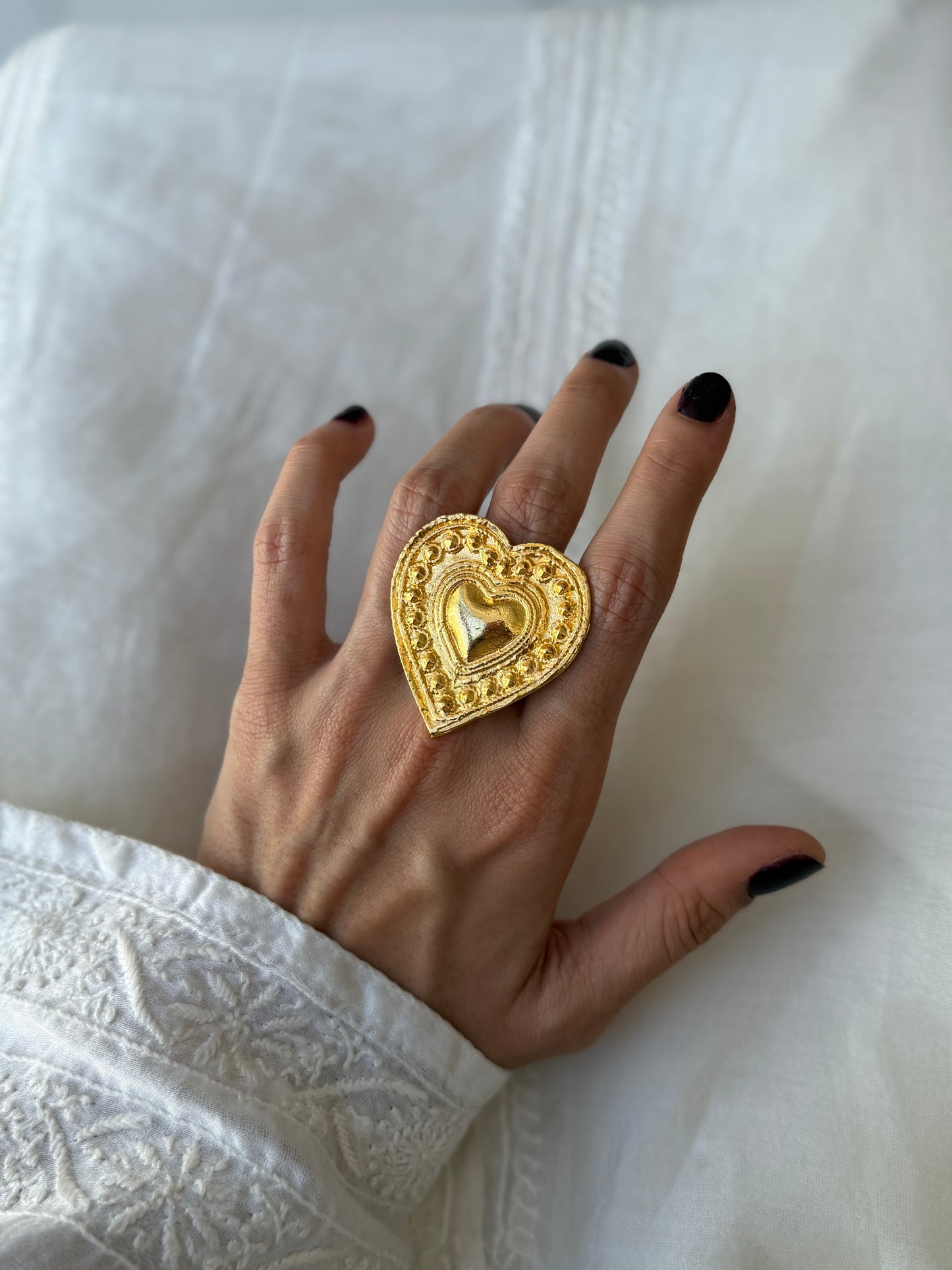 Adjustable Gold plated Pan ring