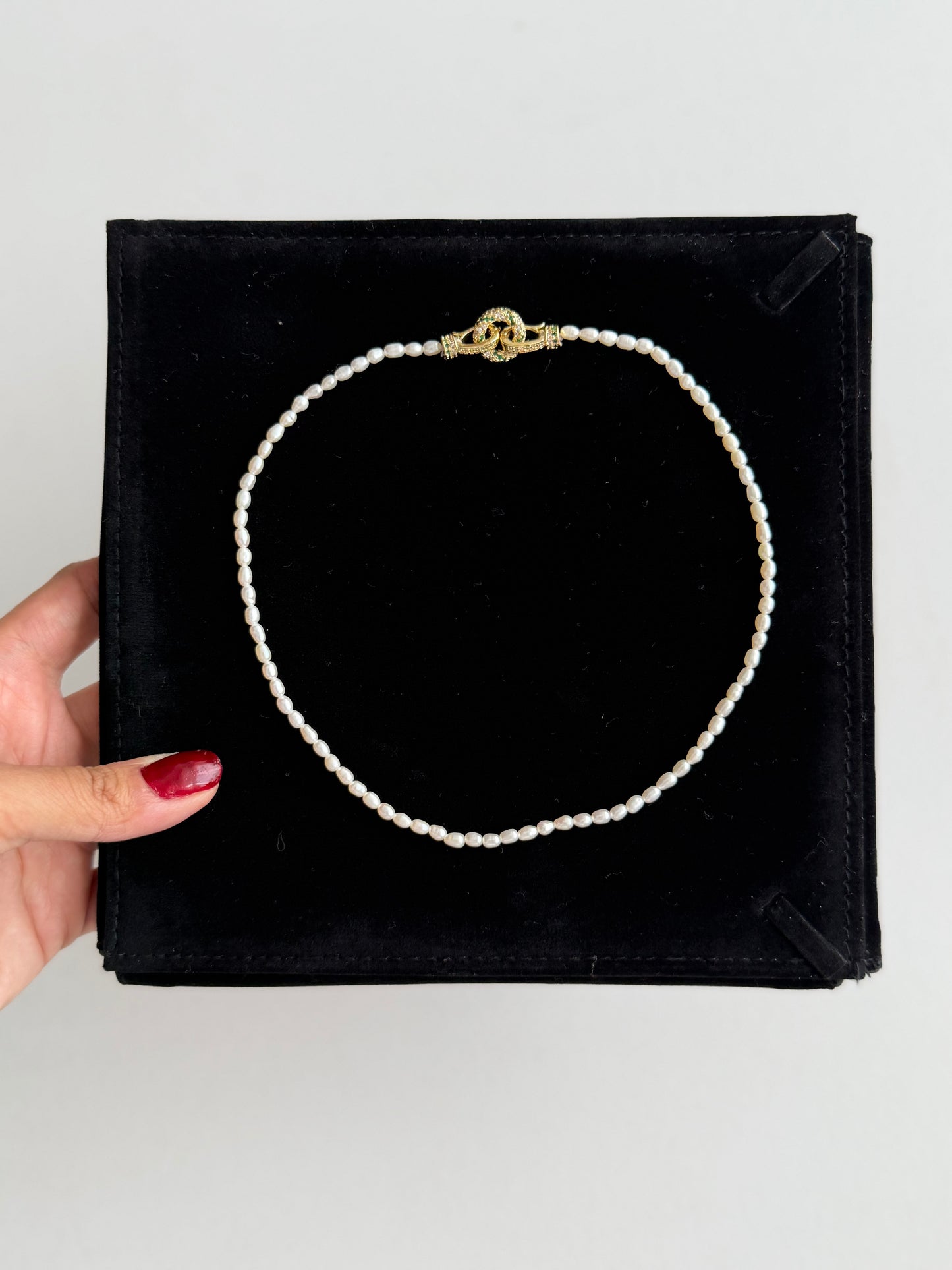 Real Fresh Water Rice Pearl Choker