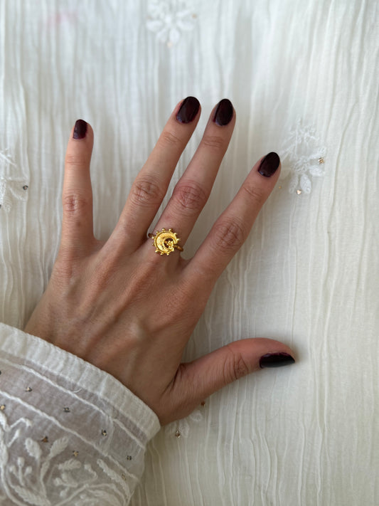 Gold Plated Chandtara Ring