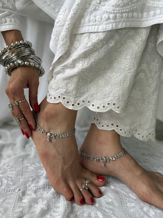 German Silver Minimalistic Anklets