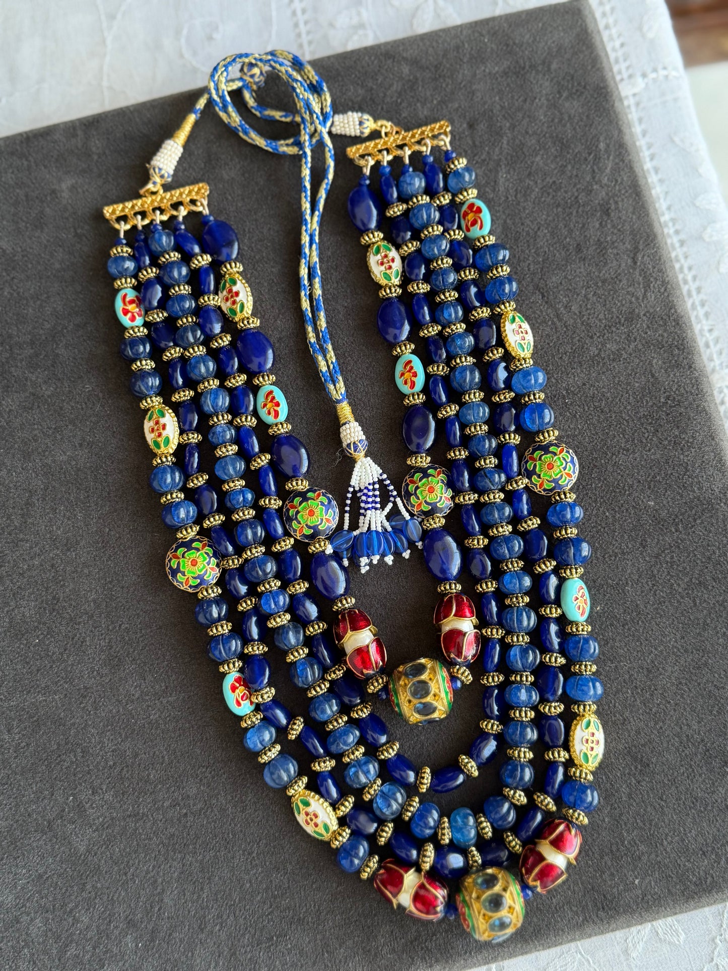 Lapis and Feroza Meena Mala Set