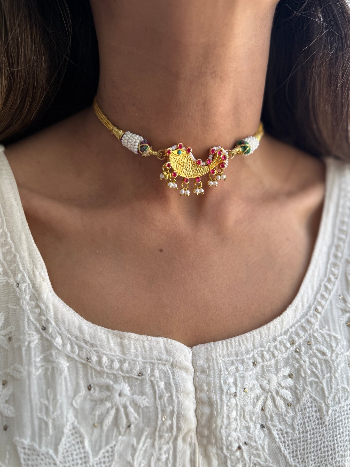 Gold Plated Fish Choker
