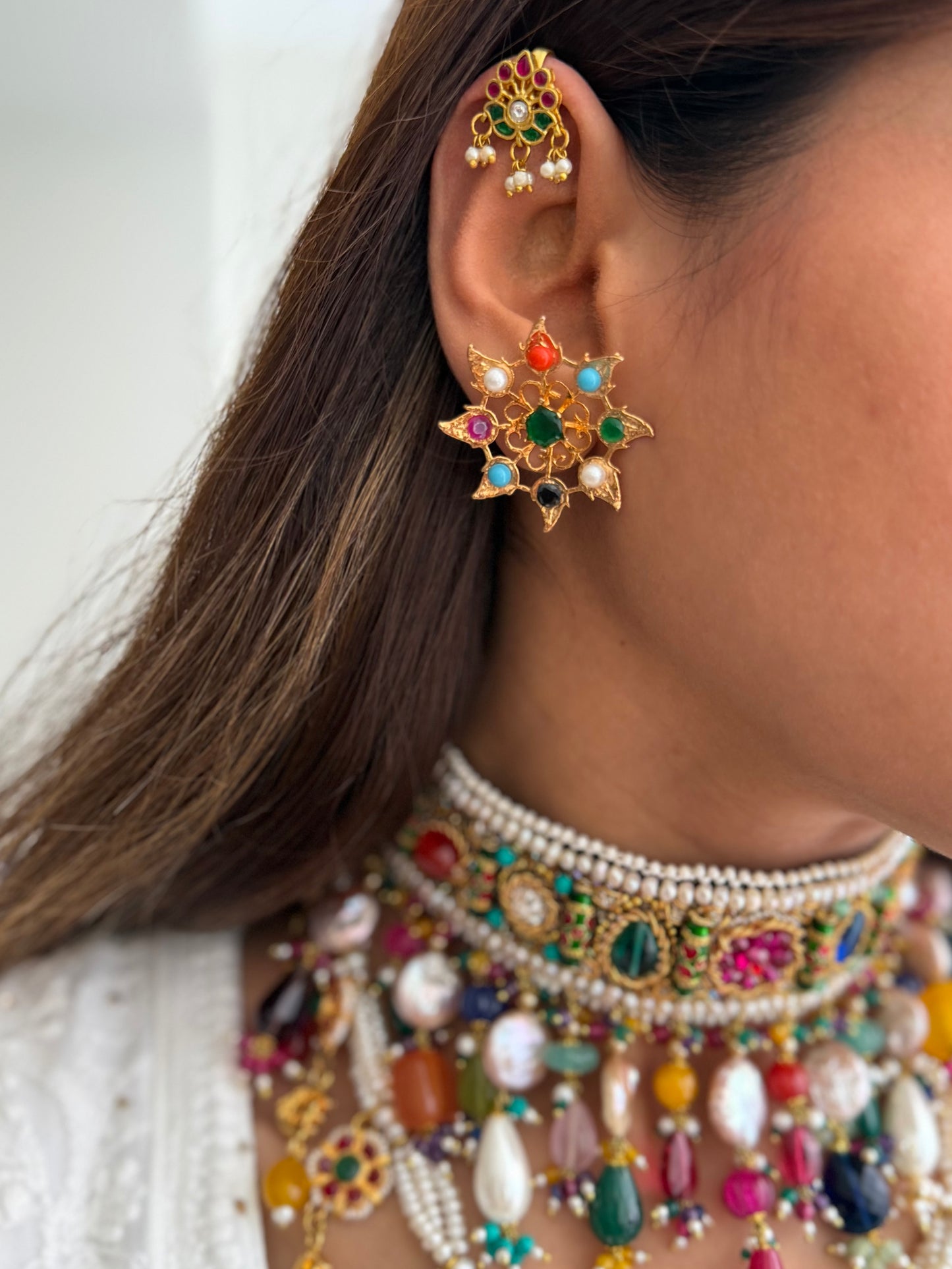 Gulnaar Thappa Kundan Earcuffs