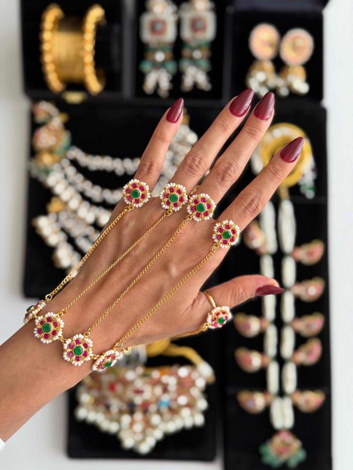 Gold Plated Meena panjgala