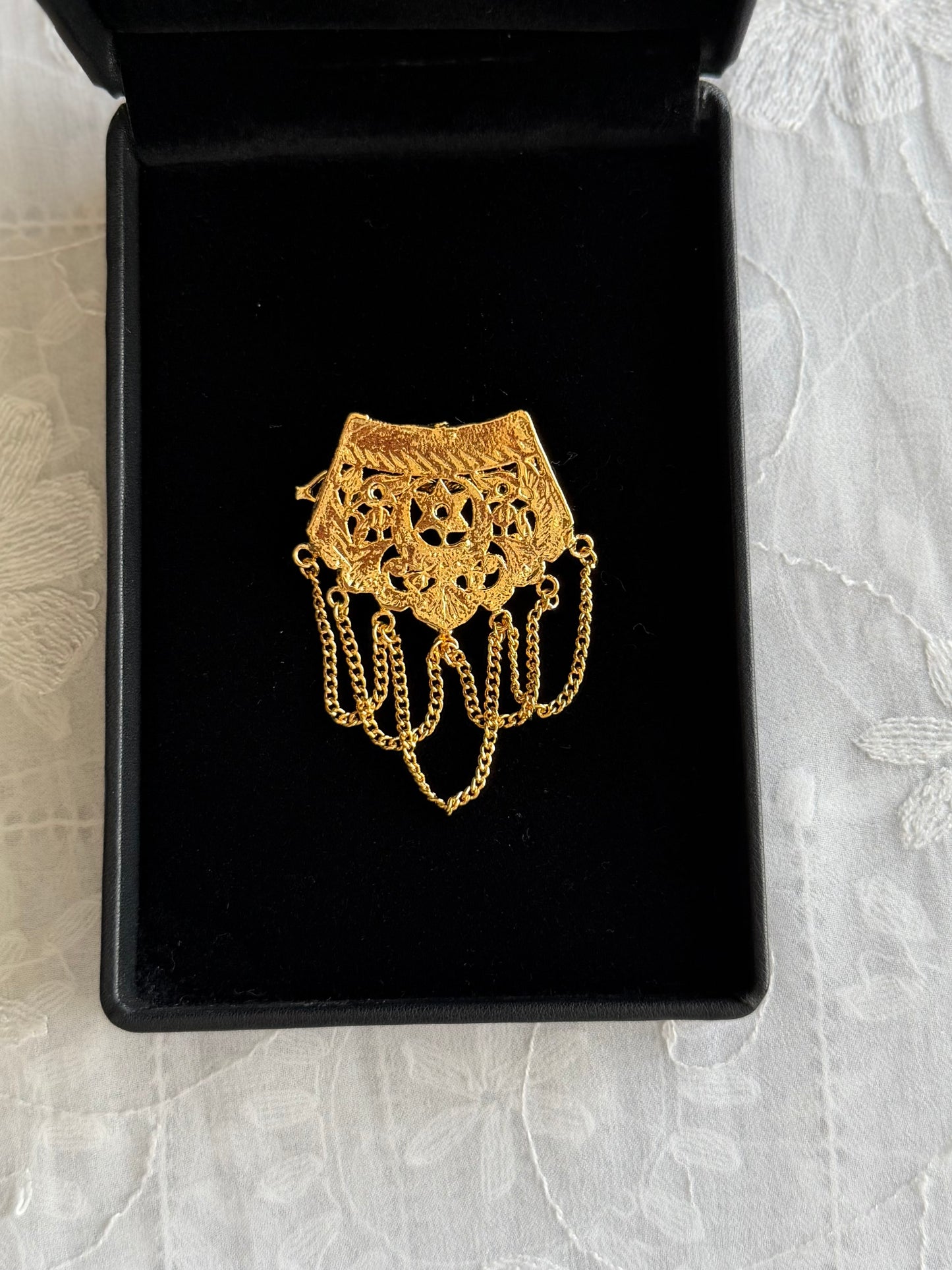 Gold Plated Chain Chandtara hairclip (SINGLE PIECE)