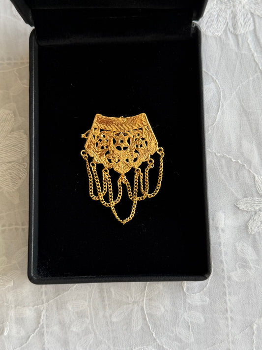 Gold Plated Chain Chandtara hairclip (SINGLE PIECE)