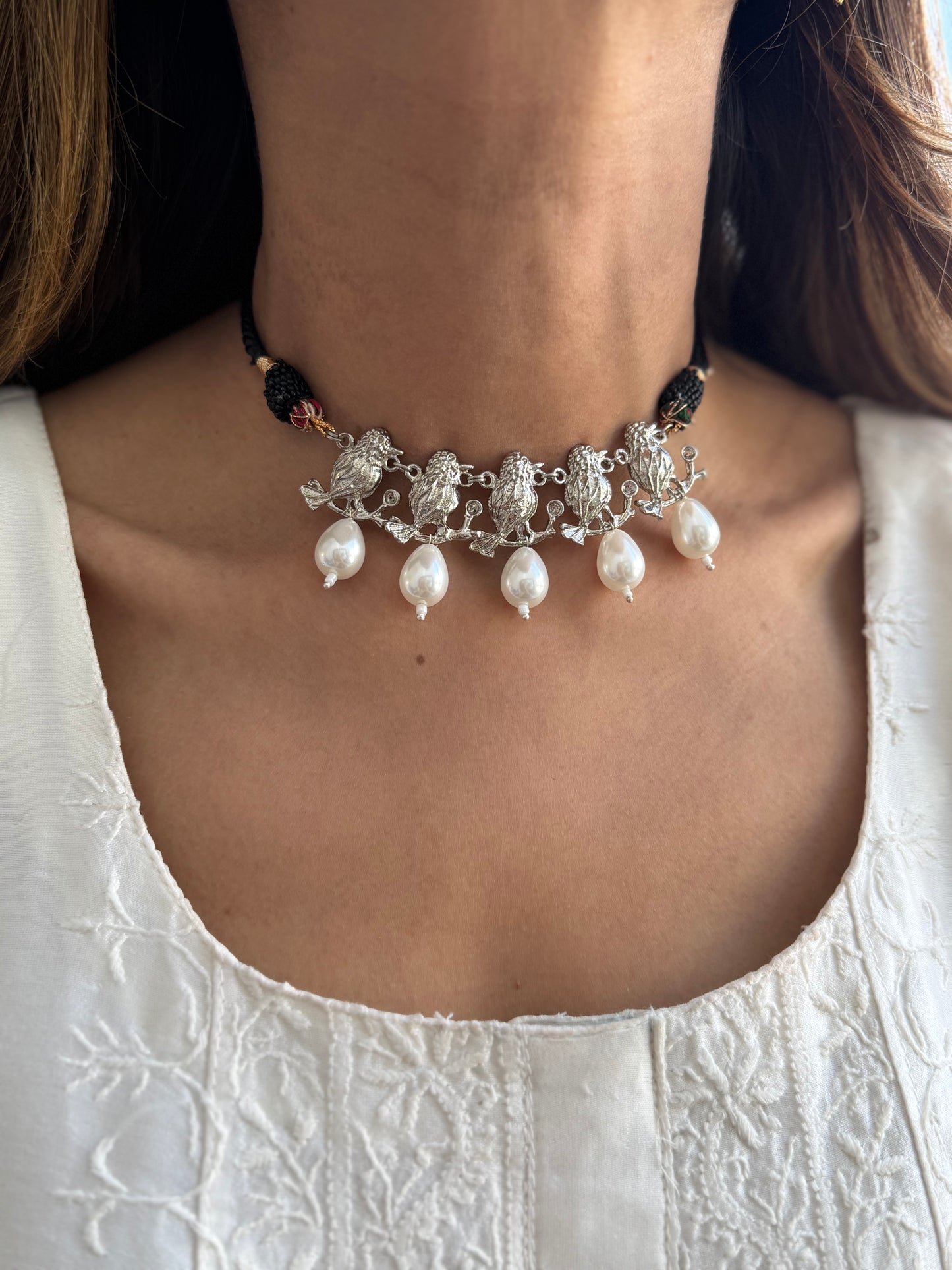 Silver Plated Bird Choker