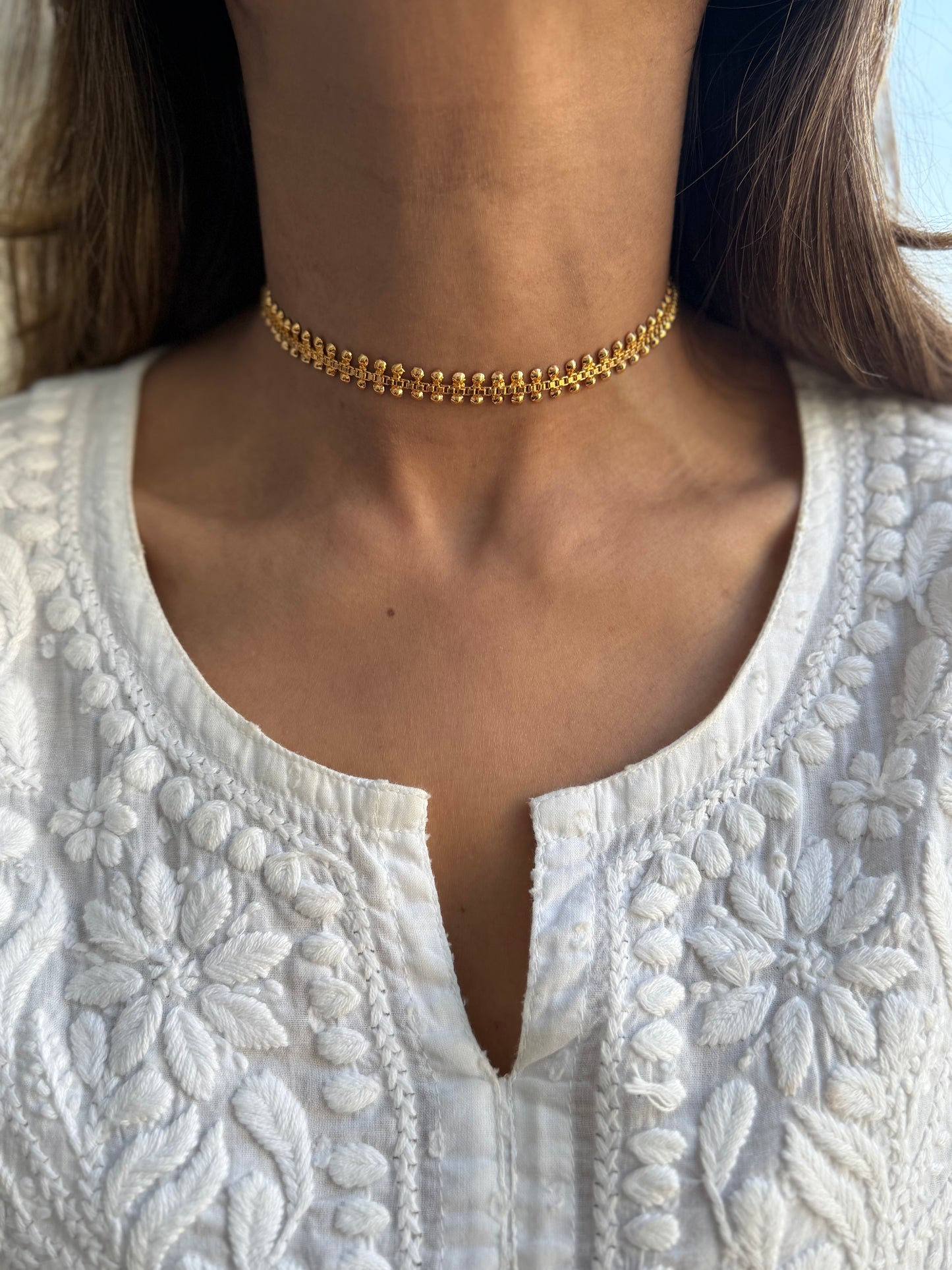 Gold Plated Mehnaz Minimalistic Choker