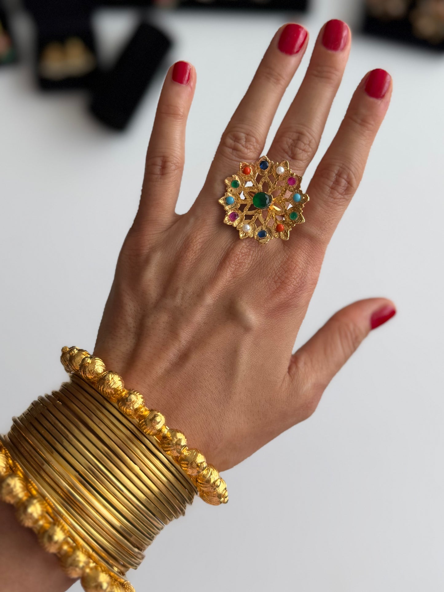 Gold Plated Basant Ring (adjustable)