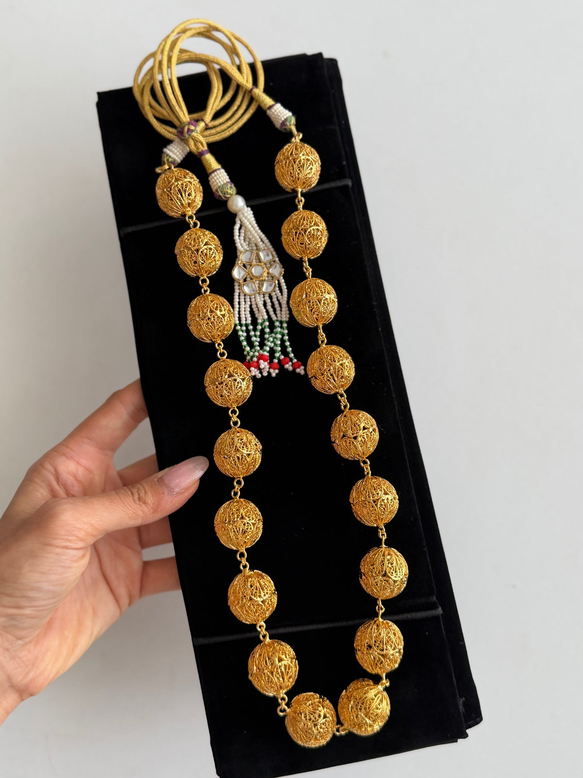 Gold plated Filigree Matar Mala