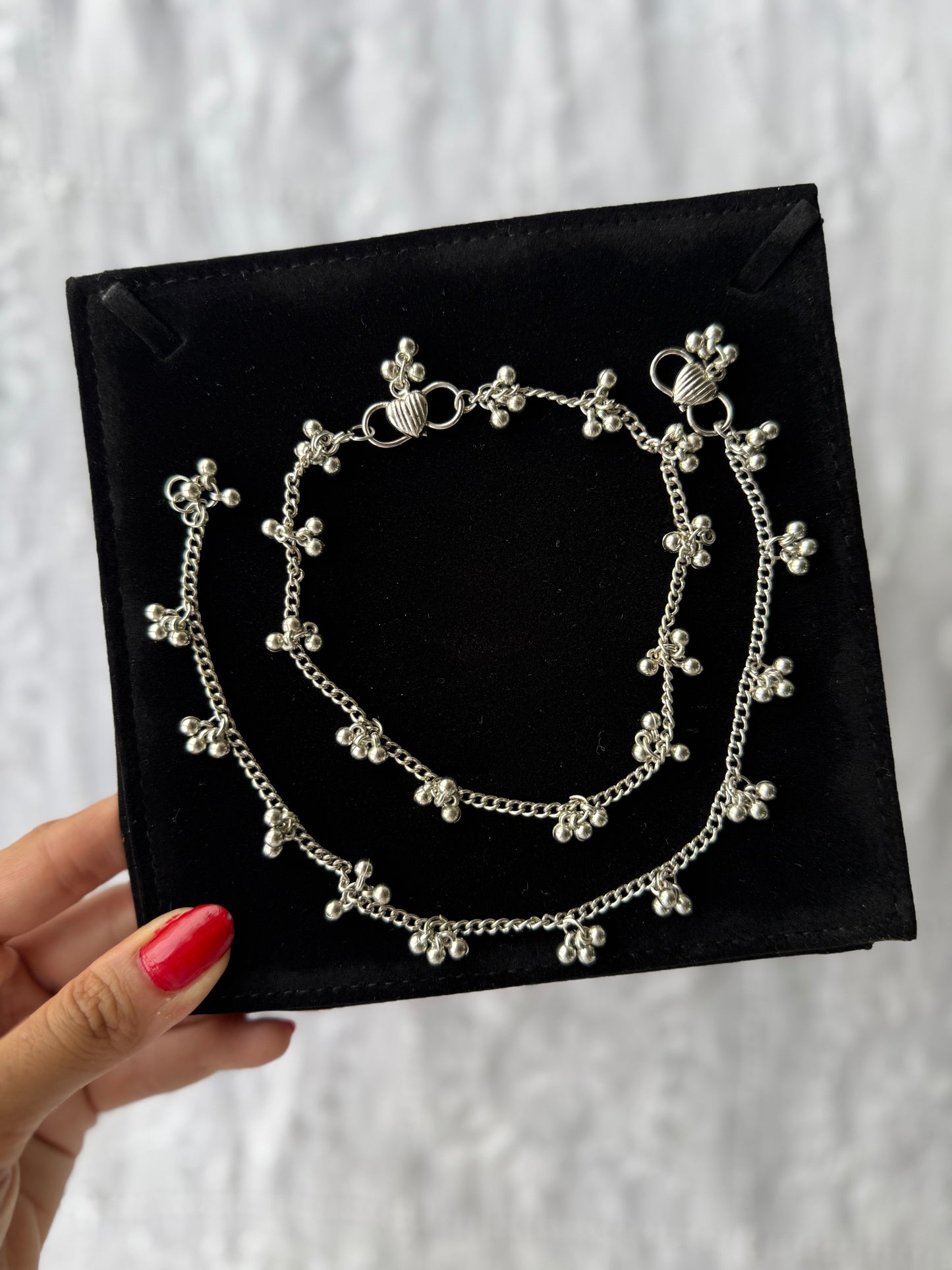 Silver Plated minimalistic Anklets