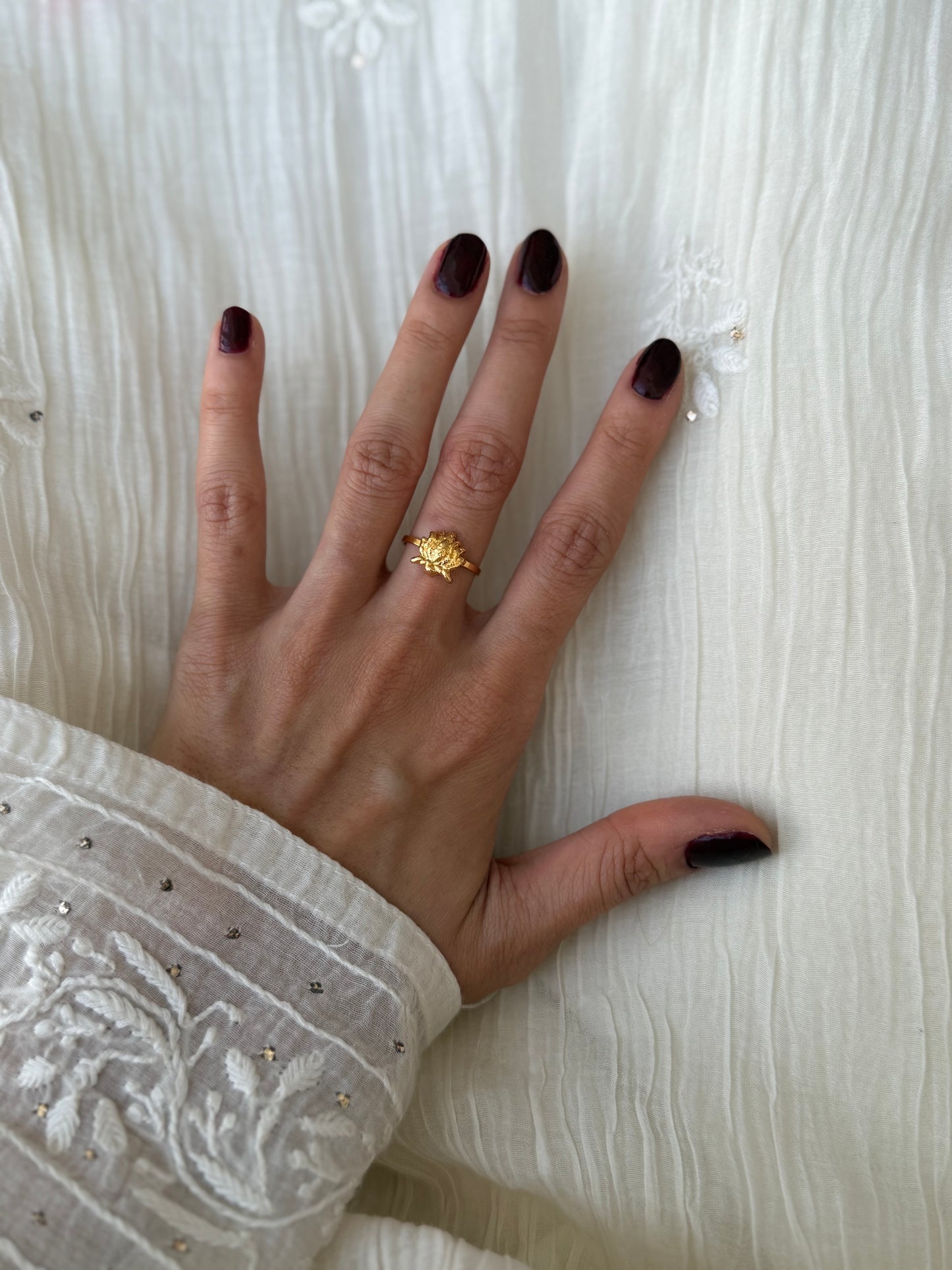 Gold plated Lotus Ring
