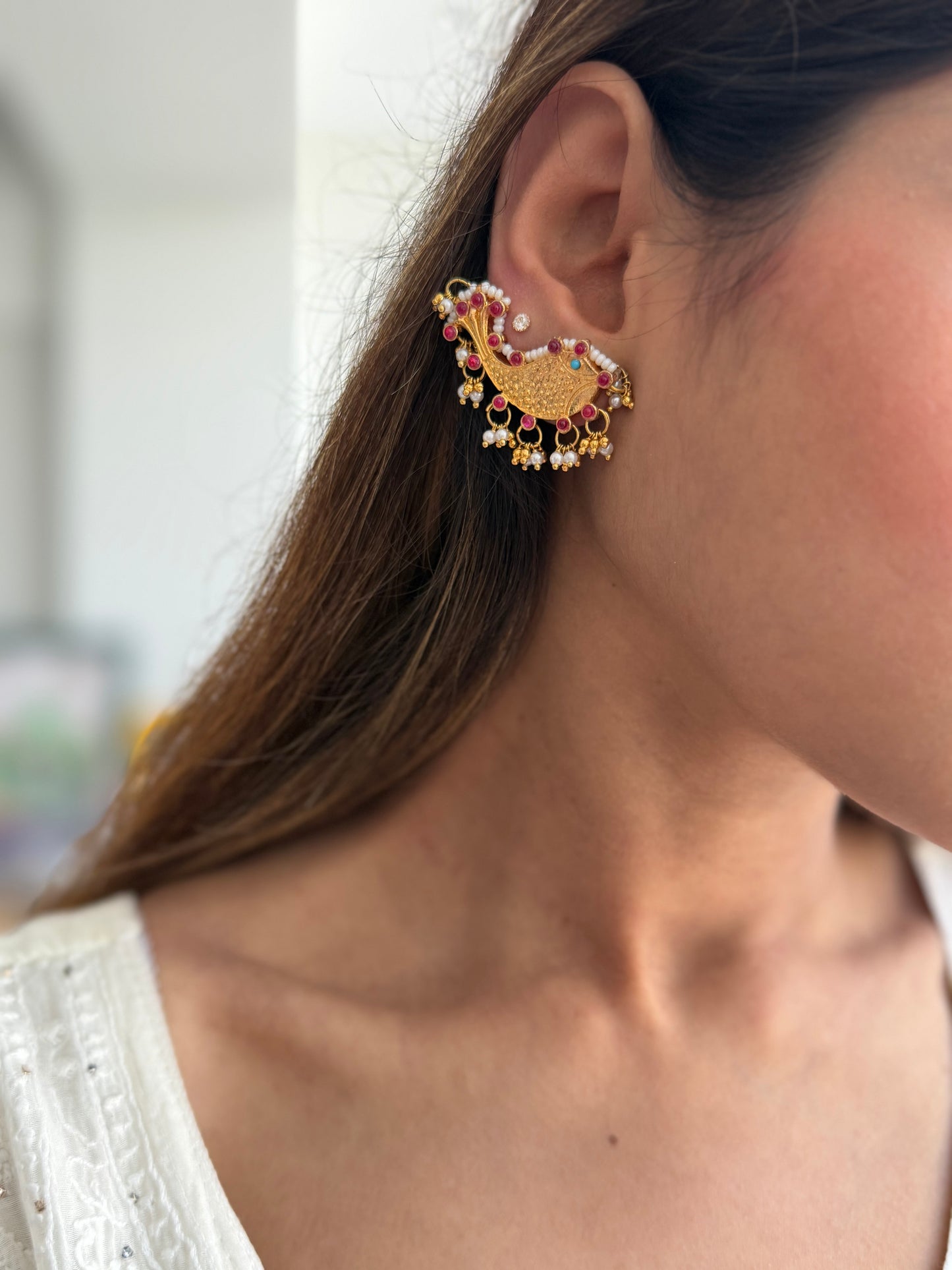 Gold Plated Fish Earcuffs
