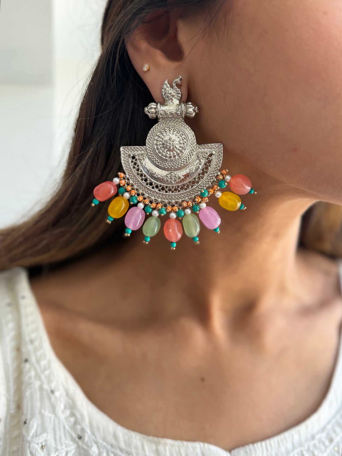 Quirky Colourful Swan Earrings