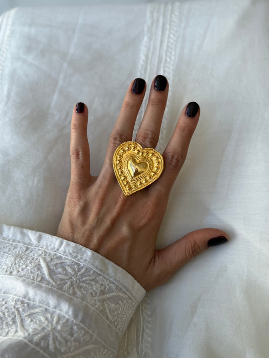 Adjustable Gold plated Pan ring