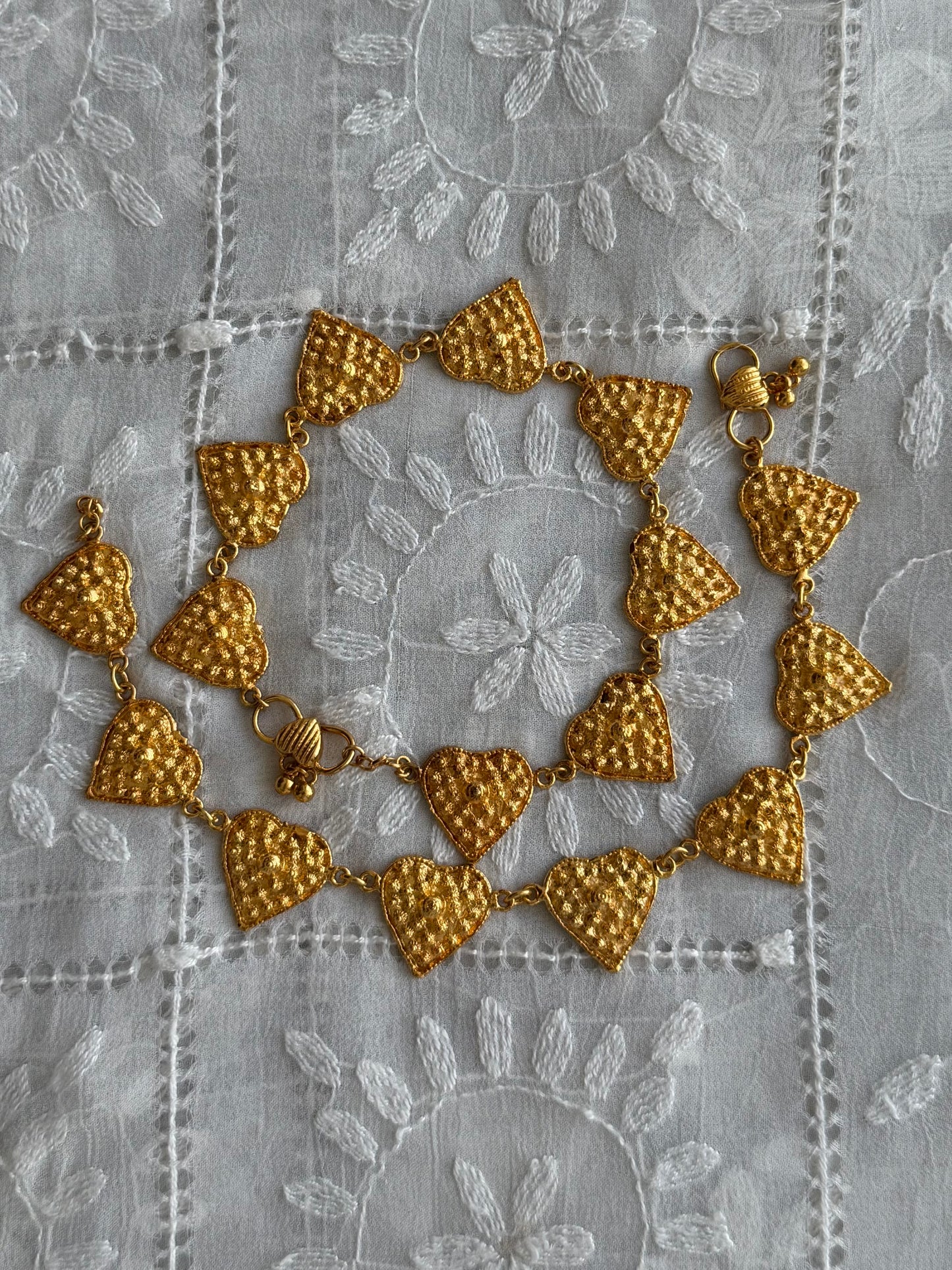 Gold Plated Pan Anklets