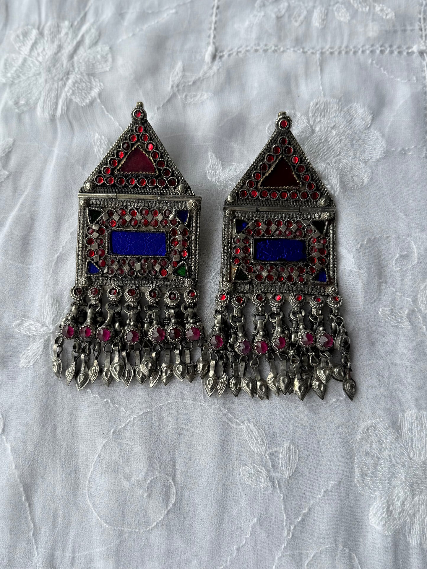Vintage Afghan Oversize Earrings
