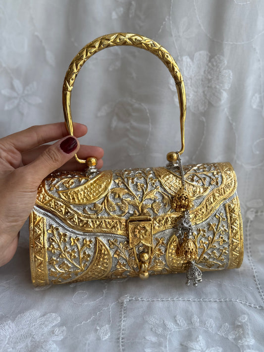 Gold and Silver Plated Chandni Clutch