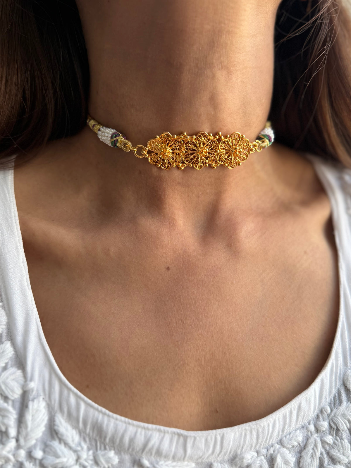 Gold Plated Filigree Choker