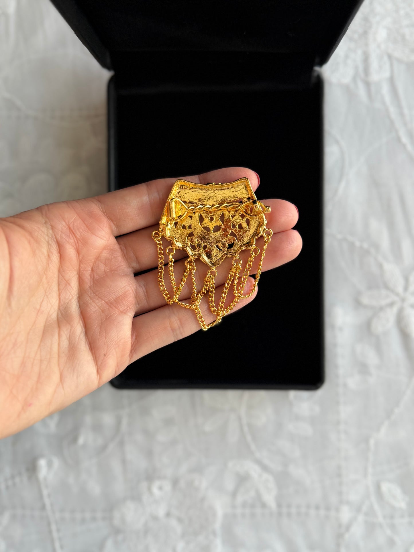 Gold Plated Chain Chandtara hairclip (SINGLE PIECE)