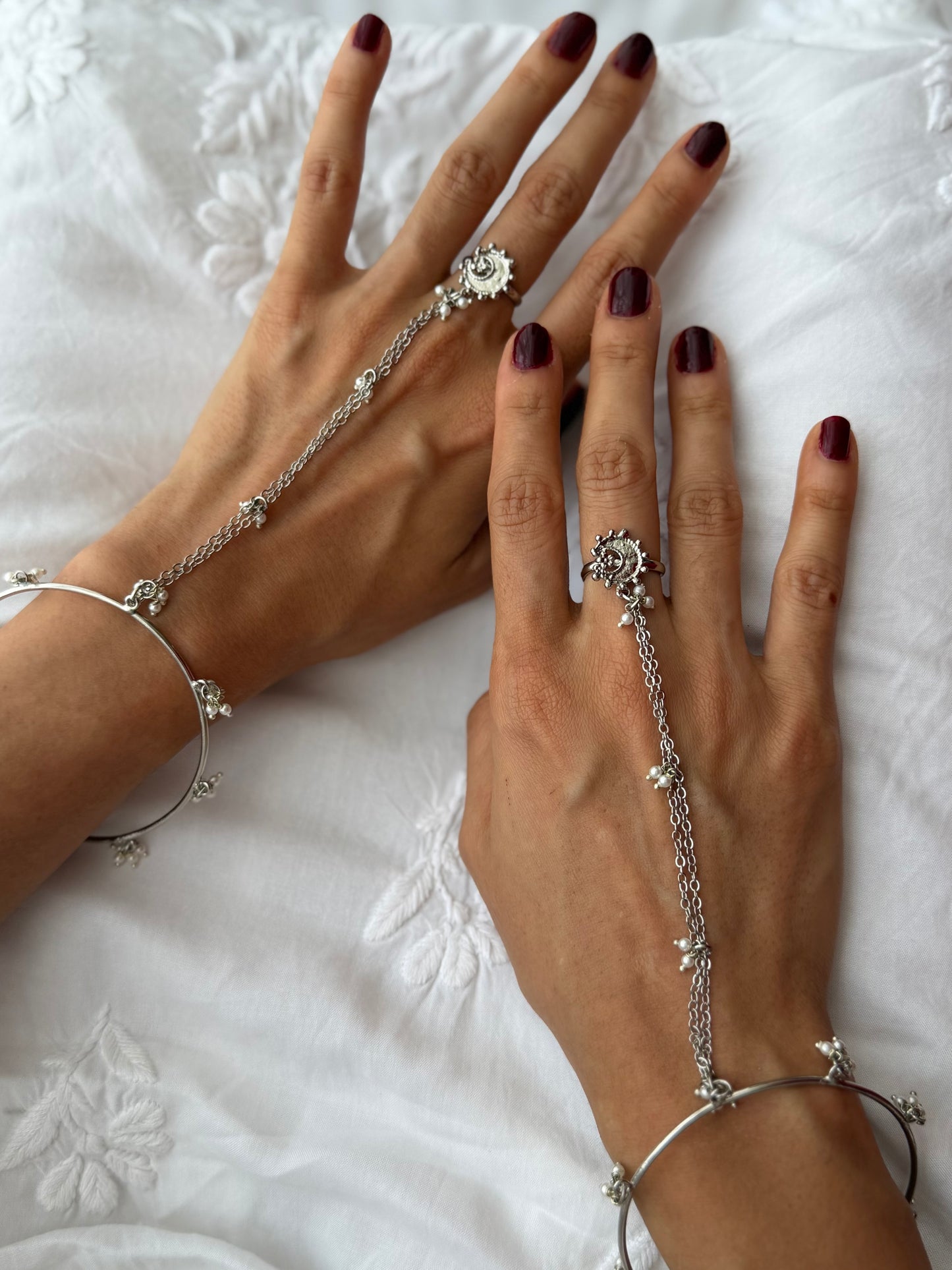 Silver Plated Minimalistic Hand Accessory (single piece)