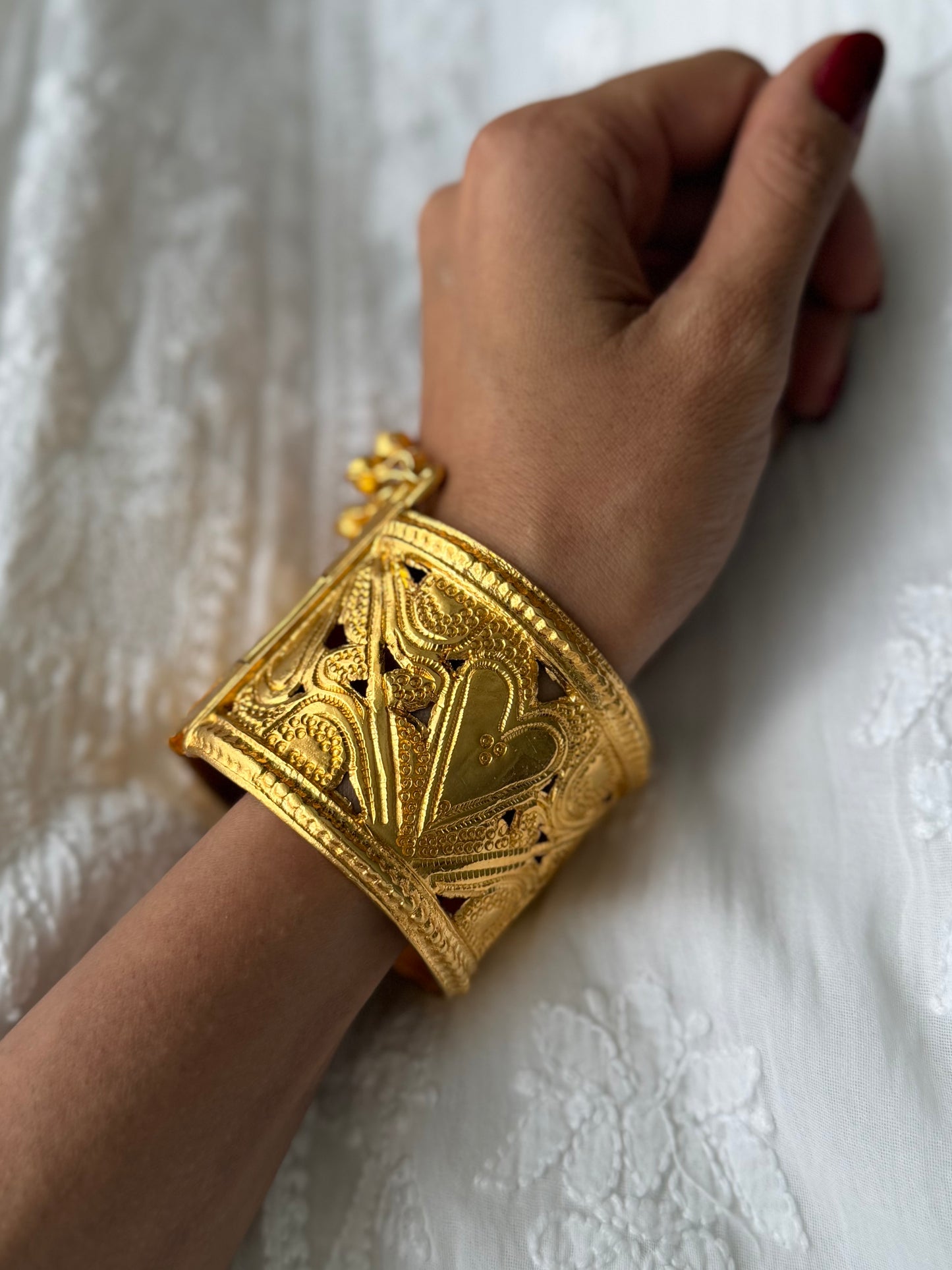 Gold Plated Antique Kada