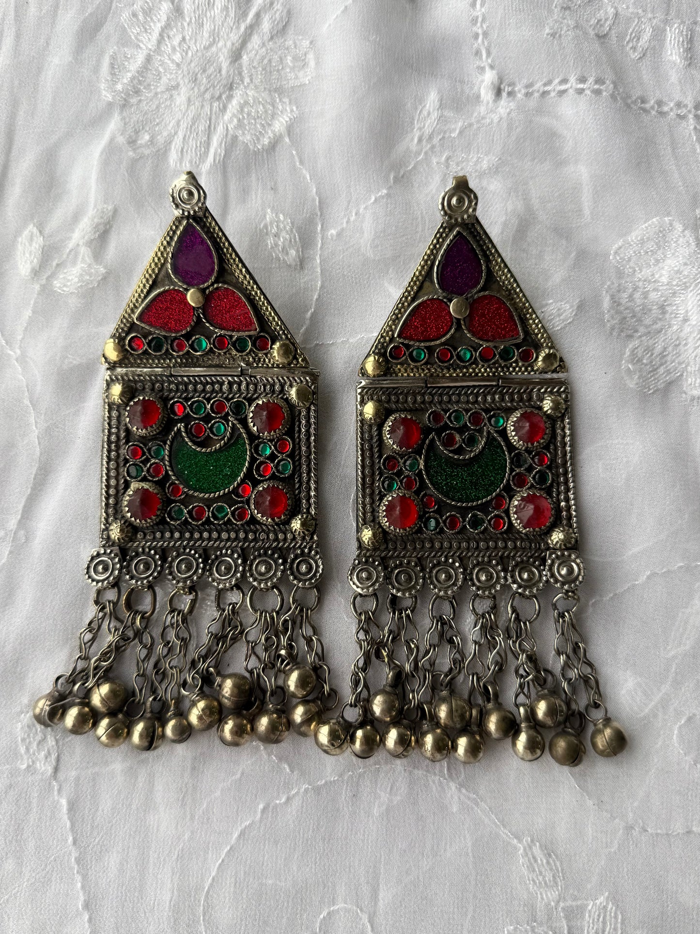 Vintage Afghan Oversize Earrings