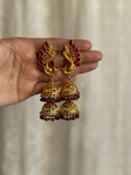 Gold Plated Peacock Jhumke